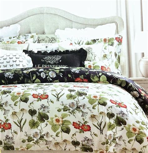 botanical bed sheets|vintage botanical print bedding.